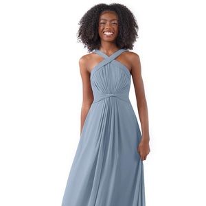Azazie A2 Chiffon Dusty Blue Bridesmaid Dress